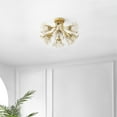 thumbnail image 6 of SAFAVIEH Leandra 19 in. Glam 8-Light Gold Iron Mount Light with Shade, 6 of 8