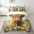 thumbnail image 2 of Erosebridal Rustic Cow Bedding King Size, Butterfly Animals Bedding Sets King Size, Sunflower Decor , Reversible, 2 of 5