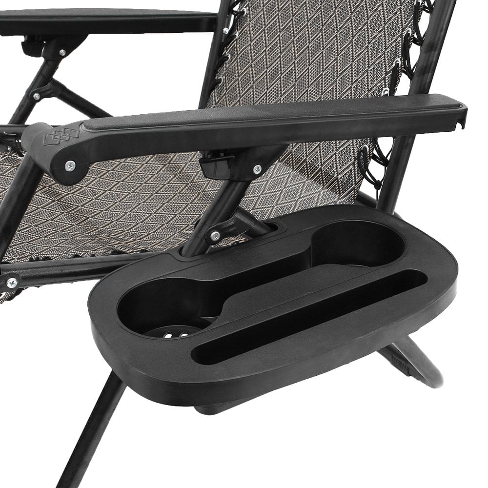 Gravity Chair Tray Plastic Lounge Chair Cup Holder Foldable