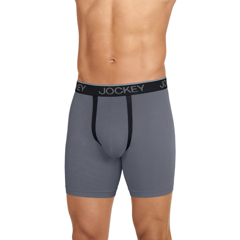 Jockey All Day Active Essentials 4-midrise Boxer Briefs Size Large for sale  online