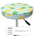 thumbnail image 2 of Cute Golden Yellow Pineapple Round Bar Stool Seat Covers, Elastic Round Chair Cover Stool Seat Slipcover Bar Stool Cushions Round Pad for 12-14 inch, 2 of 5