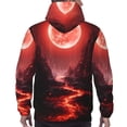 thumbnail image 7 of Lsque Red Moon Lava Pattern Casual Men's Hoodie,Hooded Sweatshirt with Kangaroo Pocket,Pullover Hoodie-Small, 7 of 7
