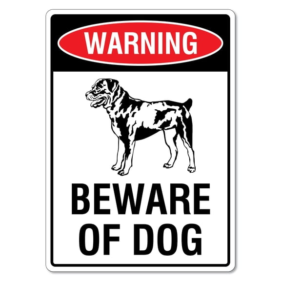 Beware Of Dog Sign – Rottweiler Animal Signs Dog Signs Beware of Dog Signs Metal Tin Sign Caution Danger Safety Security Warning Notice Signs Size: 8 x 12 inch