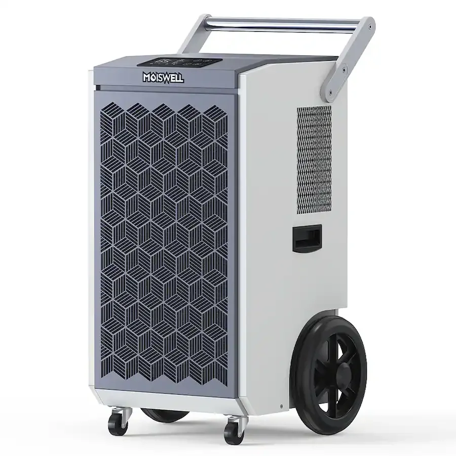 Moiswell 260 Pints Commercial Dehumidifier with Pump Heavy-Duty Moisture Control for Basement Warehouse, Industry Water Damage Unit, Auto Defrost