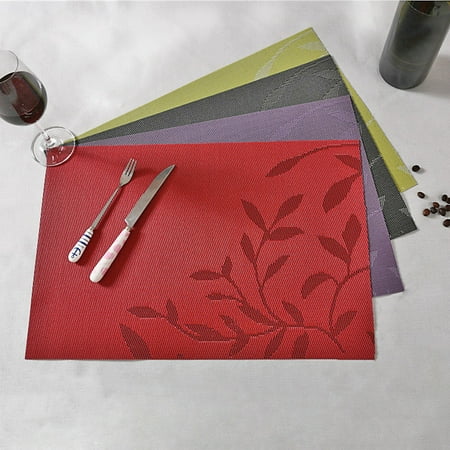 

Shenmeida Waterproof Heat Resistant Non-Slip Placemats for Dining Table Easy to Wipe Clean Table Placemats Washable Placemats for Everyday Use