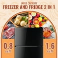 thumbnail image 6 of 2.4 Cu.Ft Mini Fridge Small Refrigerator with Freezer 2 Removable Plastic Shelves Two Door Black New, 6 of 9