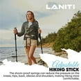 thumbnail image 2 of Nordic Walking Sticks – Adjustable Hiking Poles Expandable to 54" – Lightweight Trekking Poles with 10 Tips – Shock-Absorbing Carbon Fiber & Aluminum – for Men, Women, 2 of 8