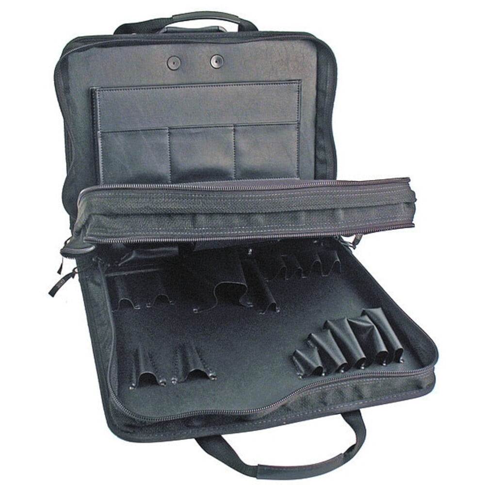 Platt Tool Bag, Black, Nylon, 50 Pockets 689ZTH
