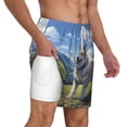 thumbnail image 3 of Goofa Blue Sky Dog Printed Men's Swim Trunks Board Shorts Quick Dry Mens Swimming Trunks with Compression Liner,Breathable Fit Hawaii Beach Shorts-Medium, 3 of 9