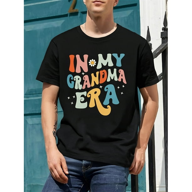 In My Grandma Era" Graphic - Women's Casual Short Sleeve T-Shirt, Breathable Polyester Blend, Machine Washable Tee For Adult, Men, Women, Teen, Teenager, Adolescent,Youth