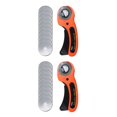 thumbnail image 1 of Injueey Rodillo rotativo de 45 mm, máquina de guía de tela de costura redonda Manual, herramienta de artesanía para acolchar, naranja naranja 10 consejos 2piezas Injueey CBP122824, 1 of 6