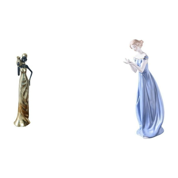 Figura Escultórica De Mujer Tribal Africana, Ligera, De Porcelana Cerámica, Estatua De Mujer, Moderna, Nórdica, Decoración Para El Hogar, Ideal Para Hoteles, Estantes, Armarios Y Escritorios.