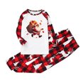 thumbnail image 3 of Odeerbi Christmas Pajamas for Family Holiday Long Sleeve Family Christmas Pajamas Matching Sets Kids Christmas Plaid Printed Blouse Tops + Pants Sleepwear Family Matching PJs Set Red, 3 of 6