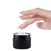 50g Round Empty Container Jar 12 Pieces Refillable Cosmetic Containers,with Label and Spatulas, for Travel Storage Makeup Beauty Products, Face Creams (Black)