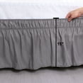 thumbnail image 3 of REGALWOVEN Polyester Wrap Around Dust Ruffle Bed Skirt 15" Drop for Queen Size Bed, Dark Gray, 3 of 8