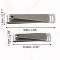 thumbnail image 2 of Unique Bargains 2 Pcs Nail Clippers Portable Nail Clipper Kit for Nail Care Gray Stainless Steel, 2 of 7
