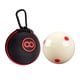 thumbnail image 2 of Bola de billar de entrenamiento con puntos rojos, bola de billar de repuesto de resina con cremallera bolsa de almacenamiento roja, 2 of 9