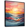 thumbnail image 2 of Designart "Pastel Sunset with Bold Colors III" Landscape & Nature Floater Framed Canvas Art Print, 2 of 7