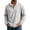 Gray, variant on JTSRKL Quarter Zip Washed Sweaters for Men Solid Stand Collar Quarter Zip Long Sleeve Retro Casual Sweatshirts Daily Soft Regular Fit Tops