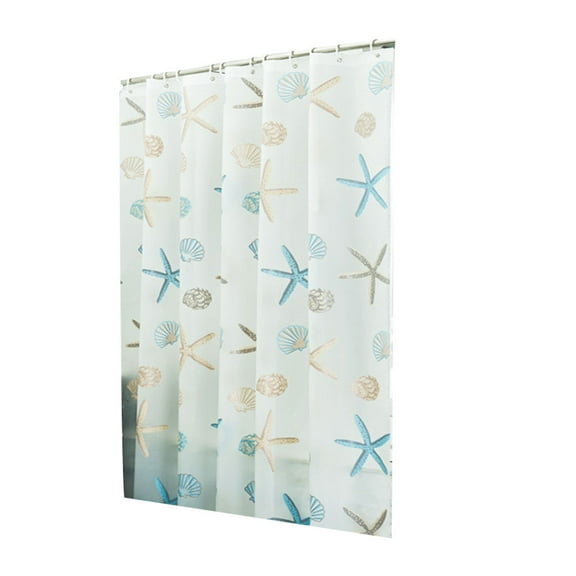 Seaside for PEVA Modern Shower Curtain Colorful Seashe