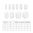 thumbnail image 4 of Unique Bargains 100pcs Embouts en Caoutchouc 19mm (3/4 ') Vinyle PVC Rond Tube Bouchon Couvercle Filetage Protecteurs de Filetage Clair, 4 of 5