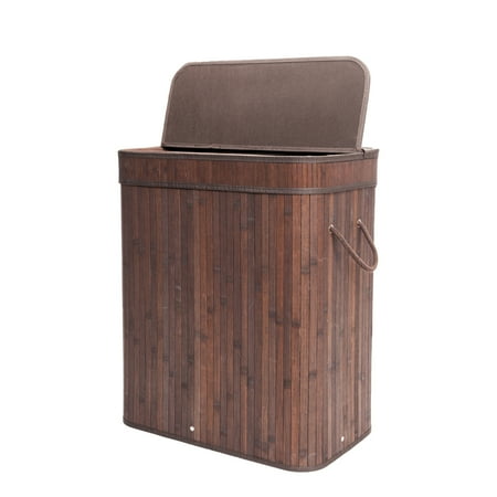 Lined Wicker Hamper With Lid Zimtown Bamboo Laundry Hamper Basket Wicker Clothes Storage Bag Sorter Bin Organizer Lid ()