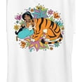thumbnail image 3 of Disney Princess - Jasmine And Rajah Flowers- Women's Short Sleeve Graphic T-Shirt, 3 of 5