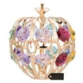 thumbnail image 3 of 24K Gold Plated 2.75 Apple Ornament with Colored Crystals by Matashi, 3 of 5