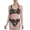 thumbnail image 2 of Picia Plaid Dachshund Women's High Waisted Bikini Scoop Neck Swimsuit Two Pieces Bathing Suit-Medium, 2 of 8