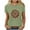 Army Green, variant on Summer T Shirts for Women Flower Print Short Sleeve Crew Neck Graphic Tees Casual Loose Soft Breathable Tops (XXL, Army Green 1)