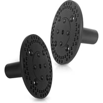 Sound Town Speaker Pole Mounts, PA/DJ Speaker Cabinet Adapters, Two with 35mm (1 3/8") Pole Mounting, Two with M10 Threaded Mounting, Black (STSD-AD3B-PAIR)