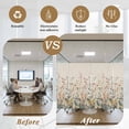 thumbnail image 5 of Vintage Botanical Window Privacy Film, Spring Floral Summer Botanical Rustic Static Cling UV Sun Blocking Heat Control Window Tint, Non-Adhesive One Way Windows Privacy Cover 17.7''x78.7'', 5 of 7