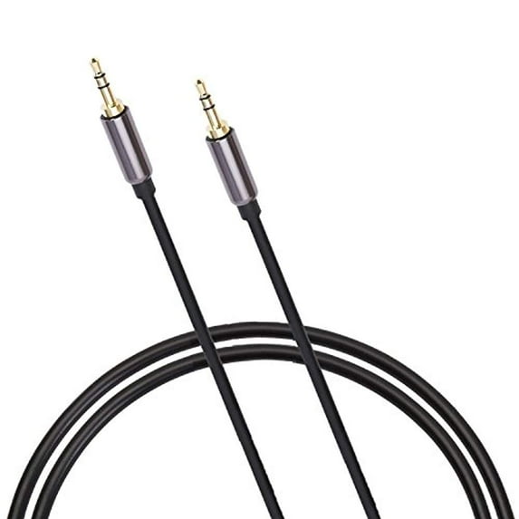 Jumbl - 3.5mm Stereo Audio Cable - Male to Male (1/8" TRS Mini-Stereo AUX) Step-Down Design Made to Fit into Mobile Devices or Smartphones with a Case ? 2 Ft