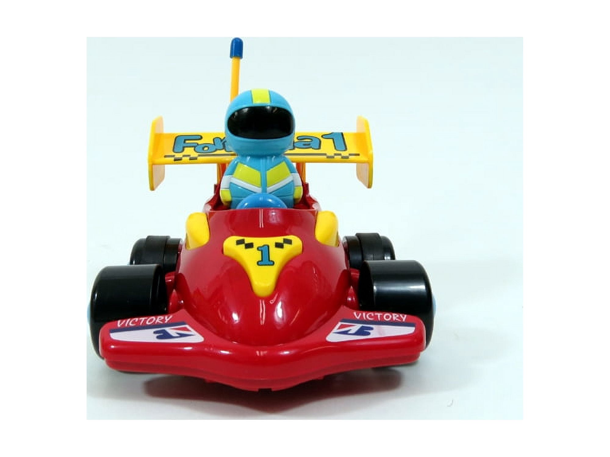 Bisontec 4" Cartoon RC Formula Race Car Remote Control Toy for Toddlers (Red)