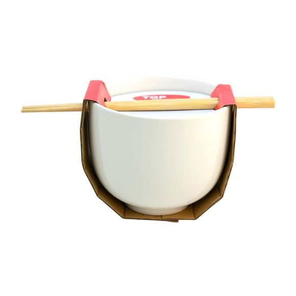 Tazón Top Choice de Cerámica con Palillos Color Blanco para Ramen 600 Ml