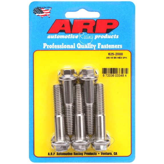 ARP 625-2000 3/8-16 X 2.000 Hex 7/16 Wrenching SS Bolts