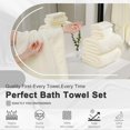 thumbnail image 5 of 4 Piece Extra Large Bath Towel 35"x70" Oversized Bath Sheet Bath Towel Set for Bathroom Ultra Soft Cozy Highly Absorbent Quick Dry Bathroom Towel for Spa Gym Hotel,Shower Towel for Daily Use,Cream, 5 of 17
