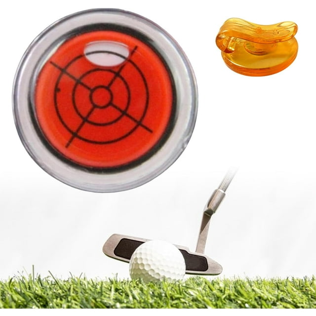 Relativelk Golf Ball Marker Round Cap Clip Mark with Level Function for Men Women Golfer, Golf Ball Marker Hat Clip, Golf Ball Marker Level, Bubble Level Golf Ball Marker, Ball Marker Level