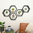 thumbnail image 4 of DRAKESTONE Hexagon Shelves, 5-Pack - Black, 4 of 4