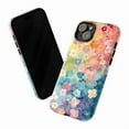 thumbnail image 2 of Pastel Floral Rainbow Gradient Phone Case, Colorful Flower Aesthetic Phone Protective Cover for iPhone 16 15 14 13 12 11 Pro Max Plus Mini, 2 of 5
