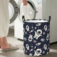 thumbnail image 4 of Picia Cartoon Spaceship Large Laundry Basket, Waterproof, Freestanding Laundry Hamper, Collapsible Tall Clothes Hamper with Extended Handles-Medium, 4 of 8
