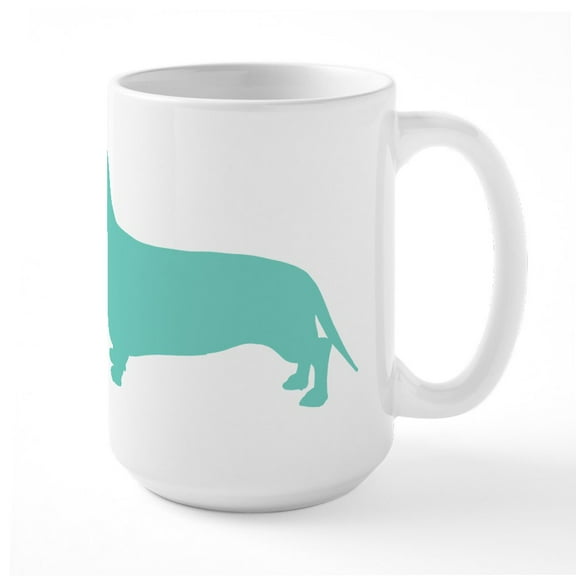CafePress - Dachshund Silhouette - 15 oz Ceramic Large White Novelty Mug
