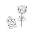 thumbnail image 2 of Haus of Brilliance 14K White Gold 1 3/4 Cttw Womens Round Cut Lab-Grown Diamond 4-Prong Settings Push Back Rhodium Plated Solitaire Stud Earring (F-G Color, VS2-SI1 Clarity), 2 of 6