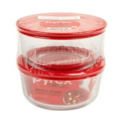 Pyrex Simply Store 4C Glass Food Storage and Baking Container, Set of 2 with Lids