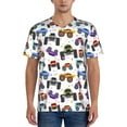 thumbnail image 4 of Haiem Hip Hop Hipster Baseball Jersey Button Down Shirts Sports Uniforms Men Women Jersey(Cartoon Monster Trucks1,Medium), 4 of 9