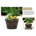 thumbnail image 2 of Maoww Tonneaux en Bois Simulation Pot de Fleurs en Résine 9 Pouces Style Vintage Jardinière en Forme de Seau Décoration Maison Extérieur Patio Ferme, 2 of 9