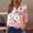 A246 Pink, variant on Blouse for Women V Neck Three Quarter Sleeve Casual Classic Fit Ditsy Floral Print Henley Button Detail Soft Lightweight Tops