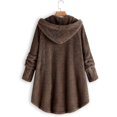 thumbnail image 3 of Jersey polar mujer liso cálido clásico marrón / XL marrón XL, 3 of 3