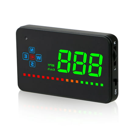 Car Digital GPS Speedometer Head Up Display Overspeed MPH/KM Tired Warning (Best Gps Speedometer For Car)