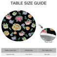 thumbnail image 6 of Floral Patterned Round Tablecloth with Elastic Edge, Ideal for Daily Meals, Parties or Picnics, Fits 44-52 Inch Tabletop, 6 of 7
